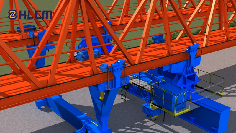 机械原理动画制作完成——英文版架桥机演示动画